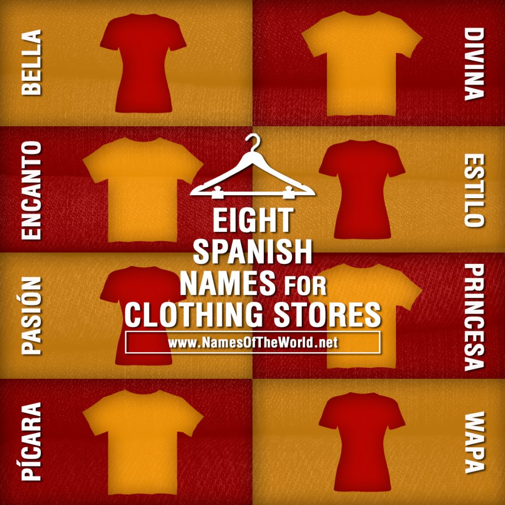Eight Spanish names for boutiques and clothing shops